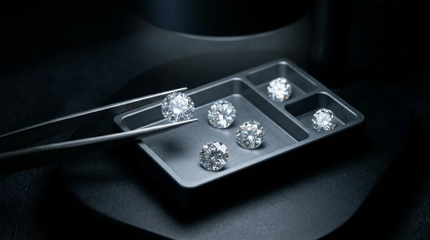 Round brilliant moissanite stone