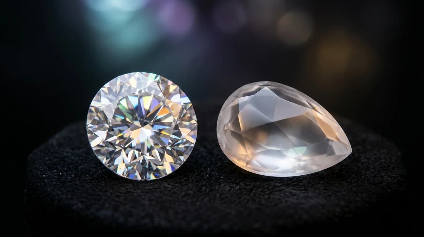 Round brilliant moissanite stone