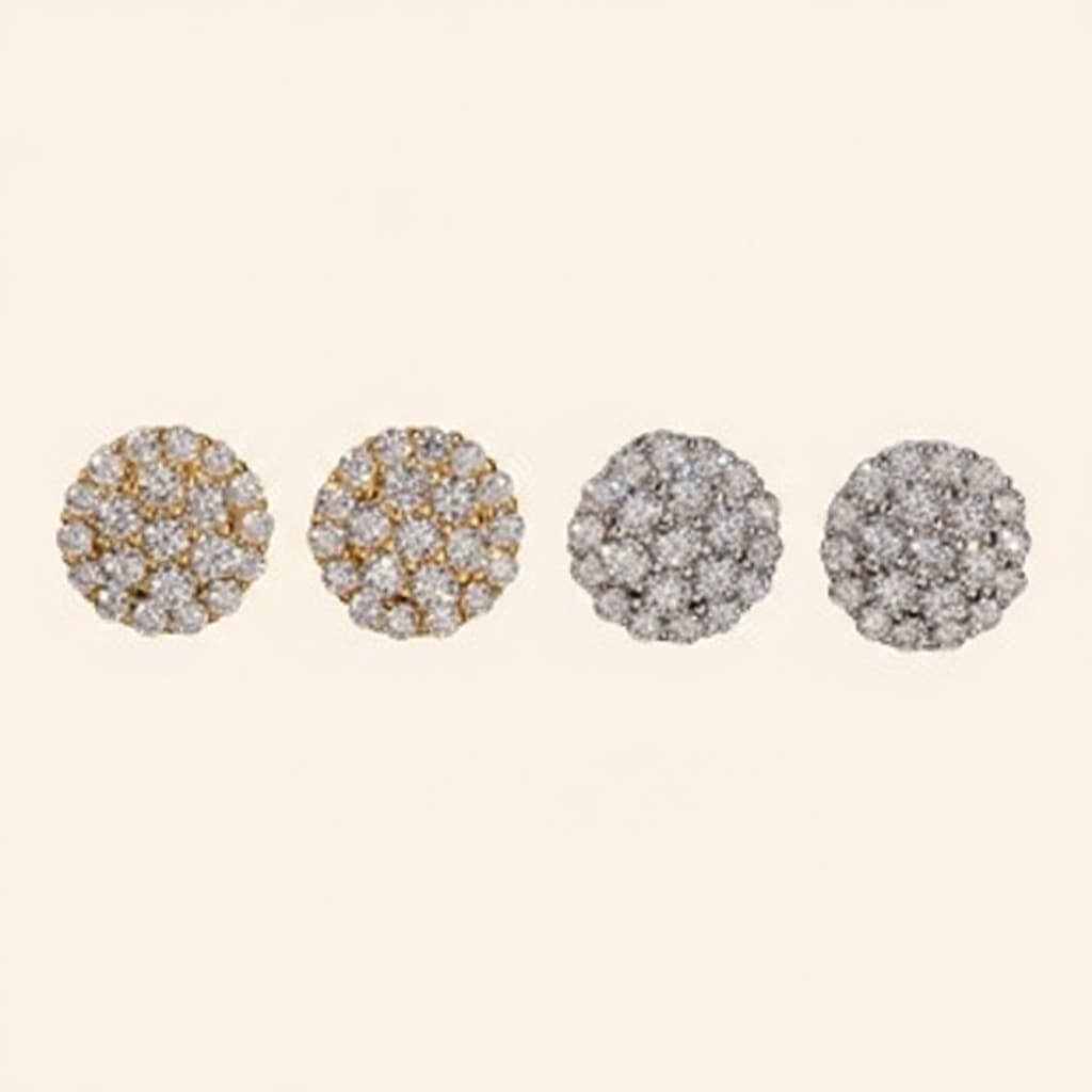Moissanite Sterling Silver Stud Earrings