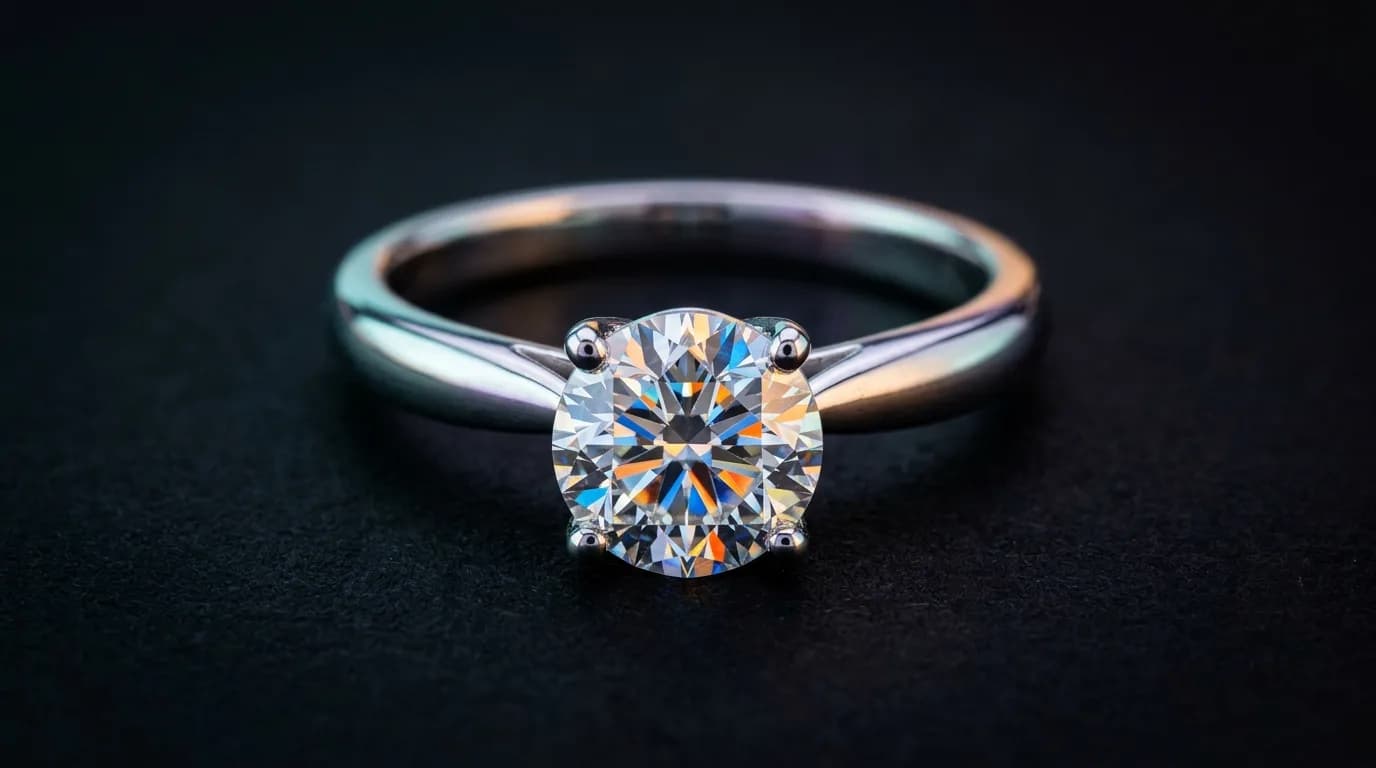 Round brilliant moissanite stone